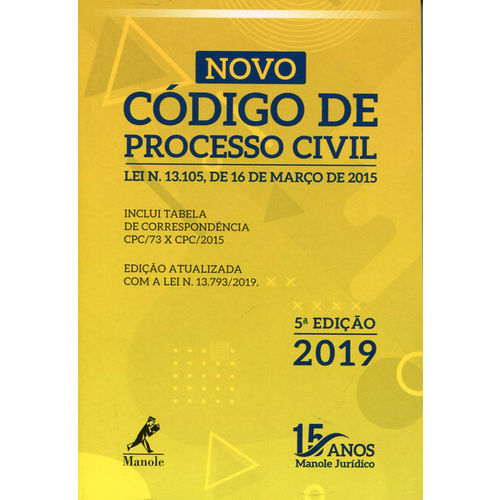 Novo Código de Processo Civil - 5ª Edição (2019)
