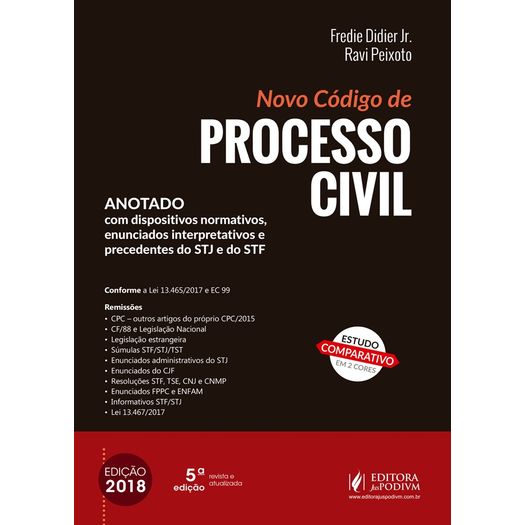 Novo Codigo de Processo Civil Anotado - Juspodivm - 5 Ed