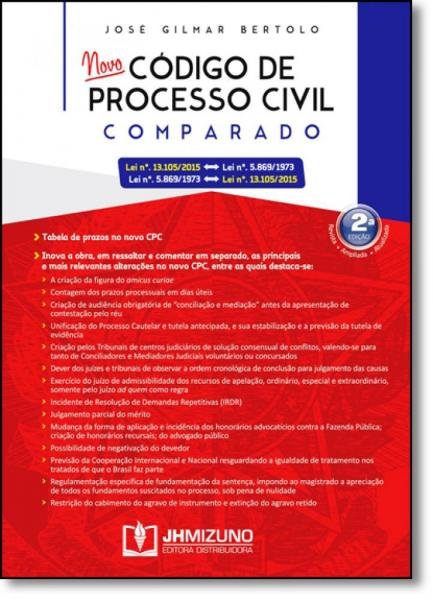 Novo Código de Processo Civil Comparado - Jh Mizuno