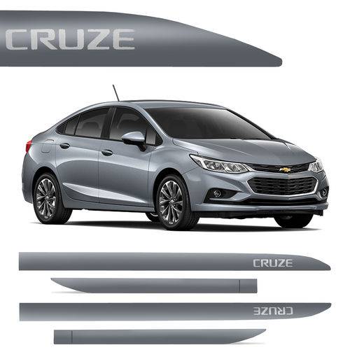 Novo Friso Lateral Slim Chevrolet Cruze 2017 Cinza Satin
