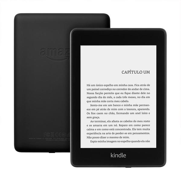Novo Kindle Paperwhite Amazon Tela 6” 32GB Wi-Fi Luz Embutida e à Prova de Água Preto - Kindle Amazon