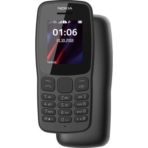 Tudo sobre 'Novo Nokia 106 Lanterninha 2 Chip Desbloqueado Preto'