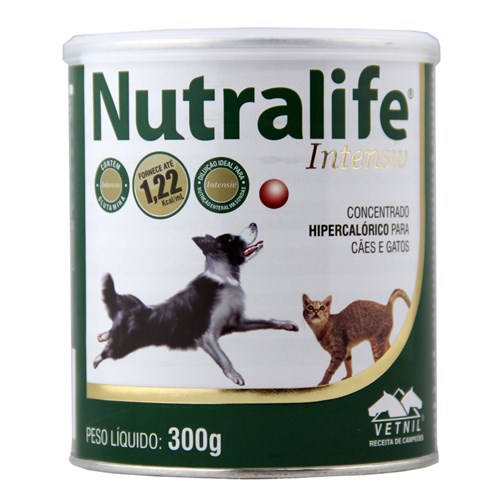 Nutralife Intensiv 300g Vetnil Suplemento Hipercalórico Cães e Gatos