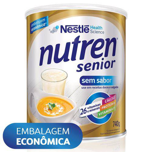 Nutren Senior Sem Sabor Suplemento Alimentar Lata 740g