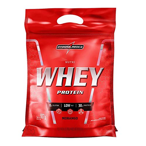 Nutri Whey Protein - Refil Morango, IntegralMedica, 907 G