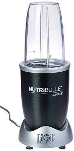 Nutribullet 600w de Potência Preto com 8 Itens - 5 em 1 - Liquidificador, Multiprocessador, Blender, Mixer e Moedor 127V