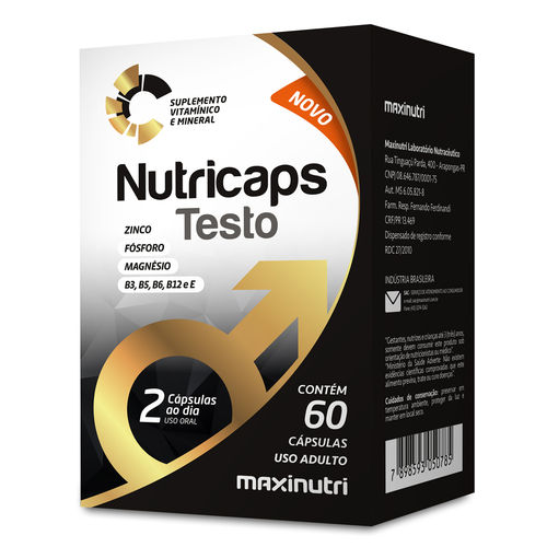Nutricaps Testo Maxinutri - 60 Cápsulas