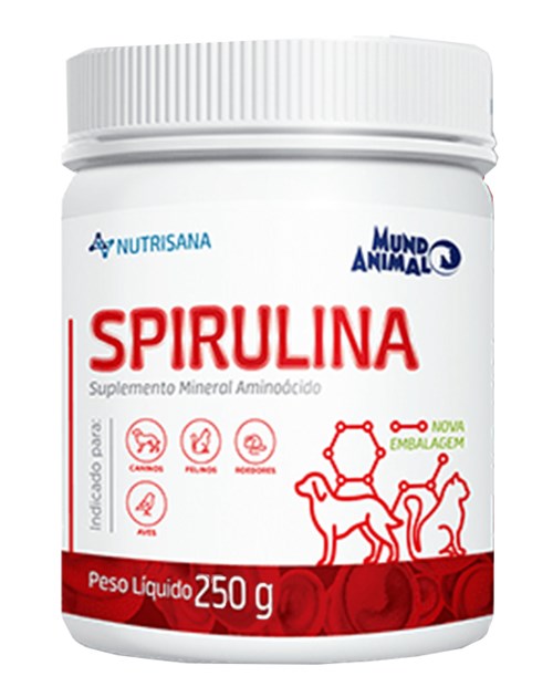 Nutrisana Spirulina 250g Suplemento Vitamínico Mundo Animal