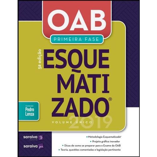 OAB Primeira Fase Esquematizado - Volume Único - 5ª Ed. 2019
