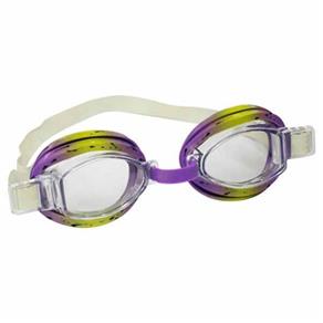 Óculos de Natação Split Feminino com Ajuste de Tamanho NTK - Roxo e Amarelo - Selecione=Roxo e Amarelo