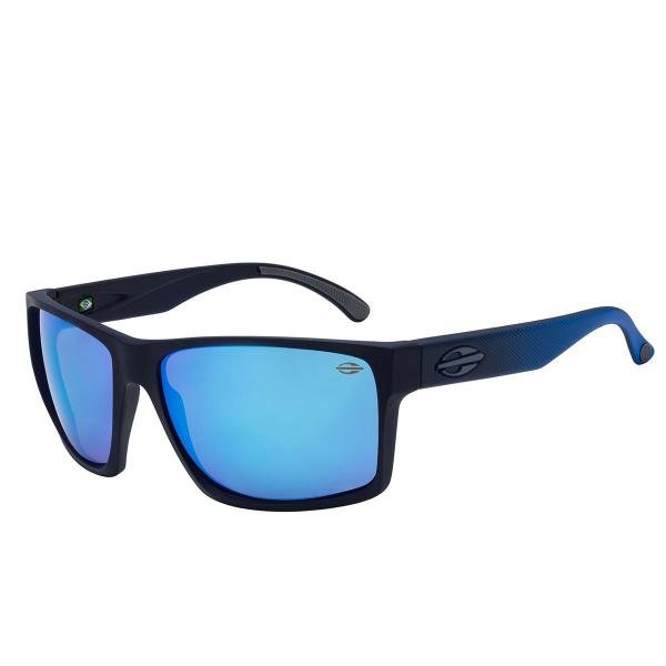 Óculos de Sol Mormaii Carmel Preto Fosco Lente Revo Azul