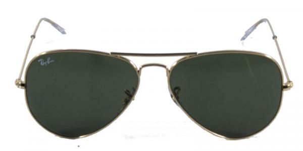 Óculos de Sol Ray Ban Aviador Clássico RB3025 Ouro Lente Verde - Ray-ban