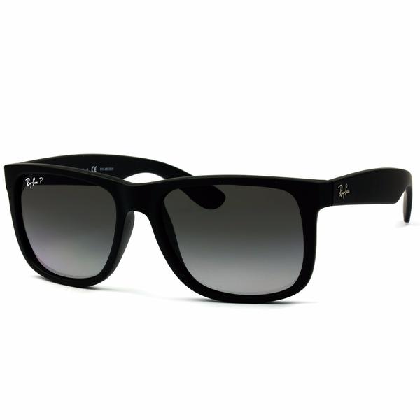 Óculos de Sol Ray Ban Justin Rb4165L 622 T3 55 Polarizado Preto Original