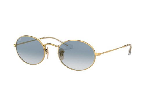 Óculos de Sol Ray-Ban Oval Dourado