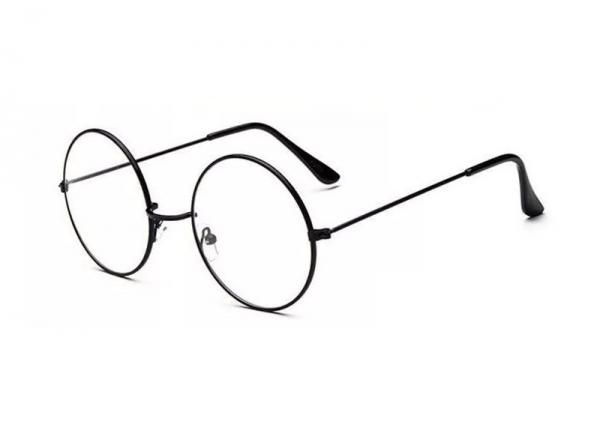 Óculos Estilo Harry Potter com Lente Sem Grau Armação Redonda Preto - Ref: YDH-1008