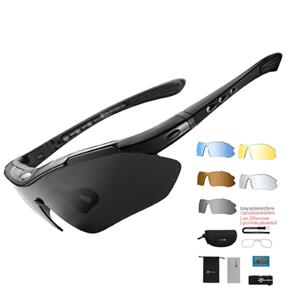 Óculos Sol Bike Bicicleta Ciclismo Rockbros Polarizado Kit 5 Lentes (apenas 1 é Polarizado)