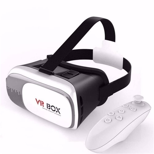 Oculos Vr Box 3d com Controle Bluetooth para Filmes Jogos Game de Realidade Virtual