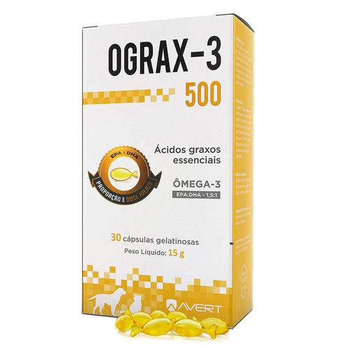 Ograx 500 Suplemento Omega 3 Avert 30 Capsulas