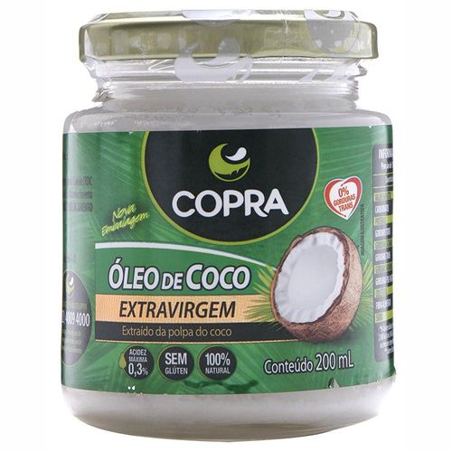 Óleo Coco Orgânico Copra Extra Virgem 200 Ml