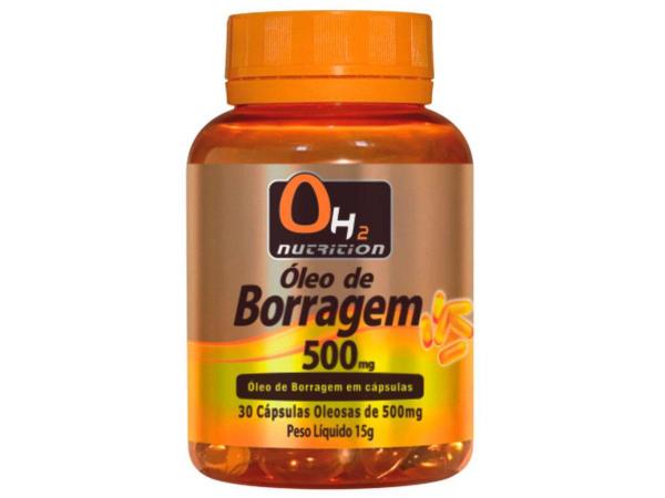 Óleo de Borragem 500 Mg 30 Softgels - OH2 Nutrition