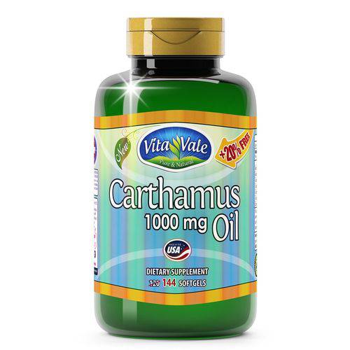 Óleo de Cártamo (Carthamus Oil) Vitavale 144 Cápsulas