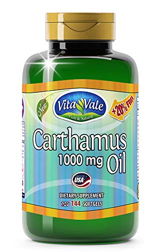 Óleo de Cártamo (Carthamus Oil) Vitavale 144 Cápsulas