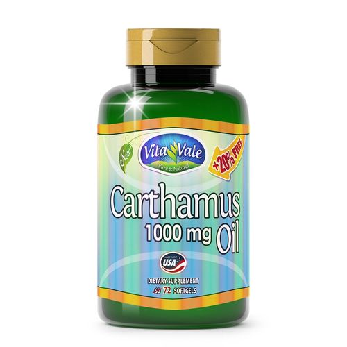 Óleo de Cártamo (Carthamus Oil) Vitavale 72 Cápsulas