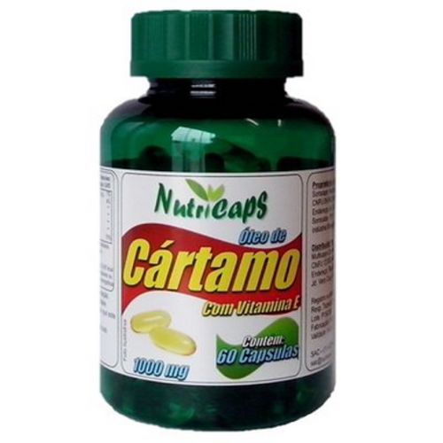 Óleo de Cártamo com Vitamina e 1000mg - 60 Cápsulas.