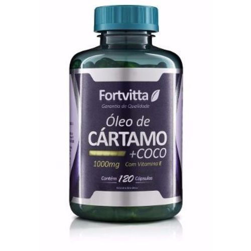Óleo de Cartamo e Coco 120 Capsulas 1000mg - Fortvitta
