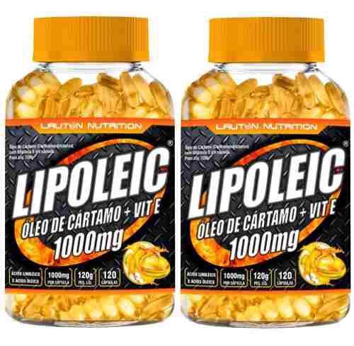 Oleo de Cartamo Lipoleic 1000mg 2x 120 Caps Lauton Nutrition