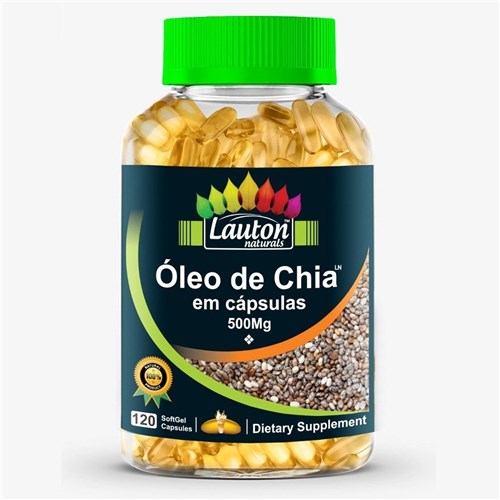 Óleo de Chia 500Mg 120 Cápsulas - Lauton Nutrition