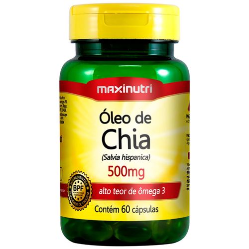 Óleo de Chia - 500mg - 60 Cápsulas - Maxinutri