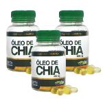 Óleo de Chia Nts 500mg 180 Cápsulas 3 Potes com 60 Caps Cada - Kit 3 Òleo de Chia 60 Caps