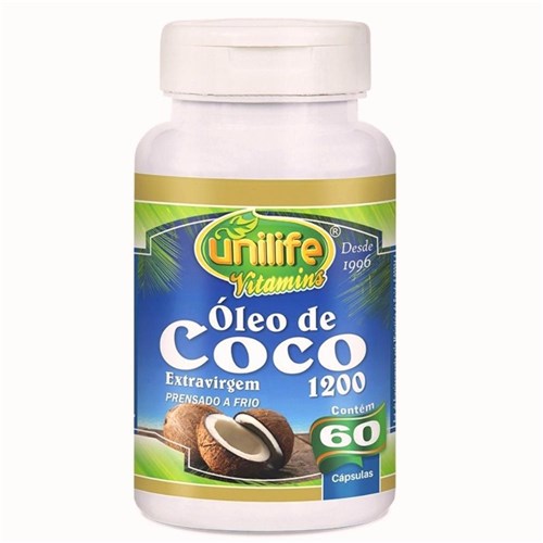 Óleo de Coco 1200 60 Cápsulas Unilife