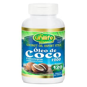 Óleo de Coco (1200mg) 120 Cápsulas - Unilife