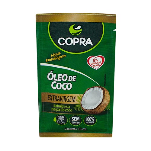 Óleo de Coco Copra Extra Virgem Sachê 15ml