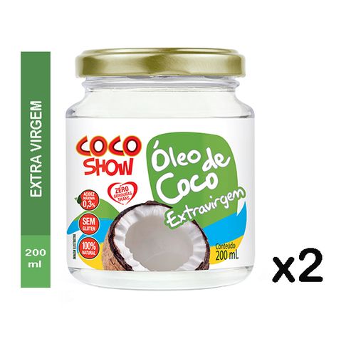 Óleo de Coco Copra Extra Virgem 2 X 200ml Coco Show