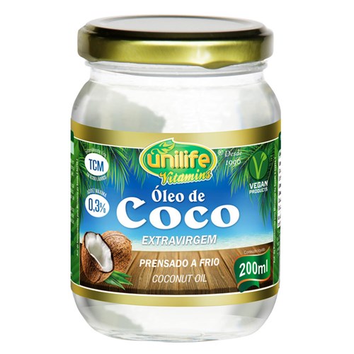 Óleo de Coco - Extra Virgem 200Ml - Unilife Unilife