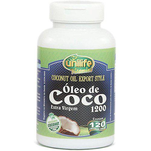 Óleo de Coco Extra Virgem 120 Cápsulas 1200mg - Unilife