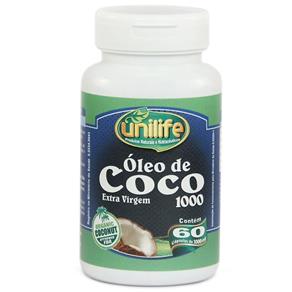 Óleo de Coco Extra Virgem 1200mg - Unilife - Natural - 60 Cápsulas