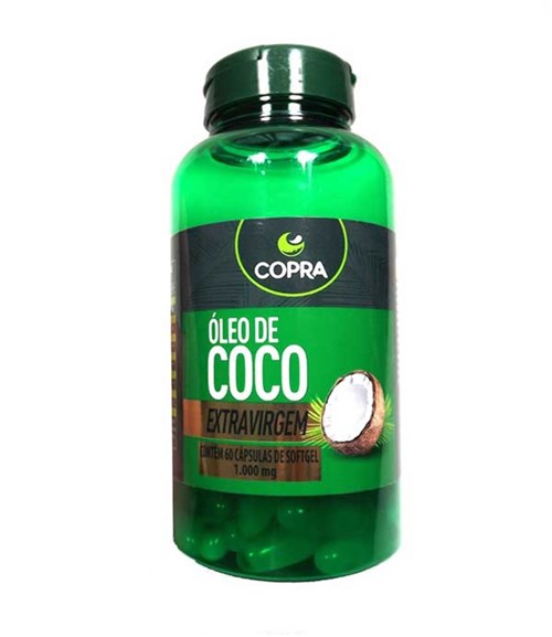 Óleo de Coco Extra Virgem Copra - 60 Cápsulas de 1000Mg