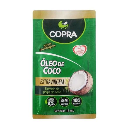 Óleo de Coco Extra Virgem Copra Sachê 15 Ml
