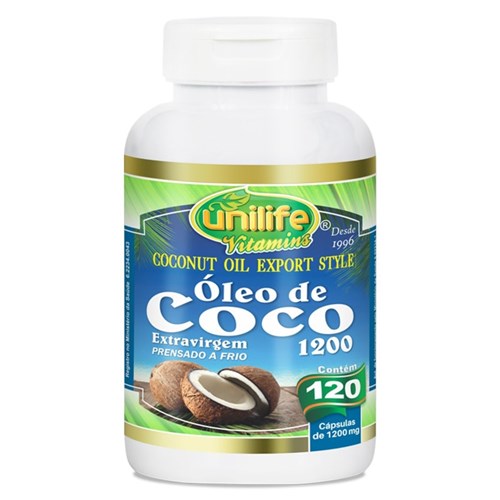 Óleo de Coco Extravirgem 120 Cápsulas - Unilife