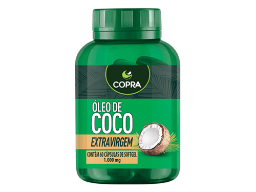 Óleo de Coco Extravirgem Copra 60 Cápsulas