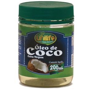 Óleo de Coco Líquido Extra Virgem - Unilife - Natural - 200 Ml