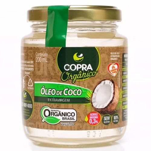 Óleo de Coco Orgânico Extravirgem - 200ml - Copra