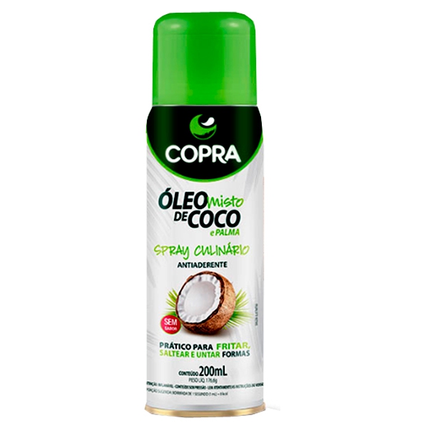 Óleo de Coco Palma Spray Antiaderente Culinário Copra 200ml