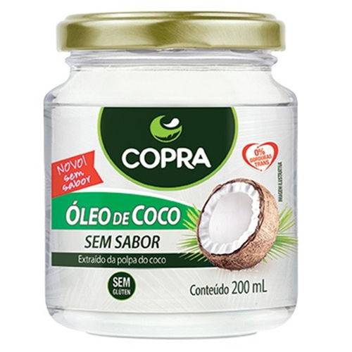 Óleo de Coco Sem Sabor 200ml - Copra