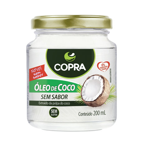 Óleo de Coco Sem Sabor - Copra - 200Ml