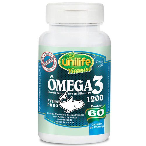Óleo de Peixe Omega3 60 Capsulas 700mg- Unilife
